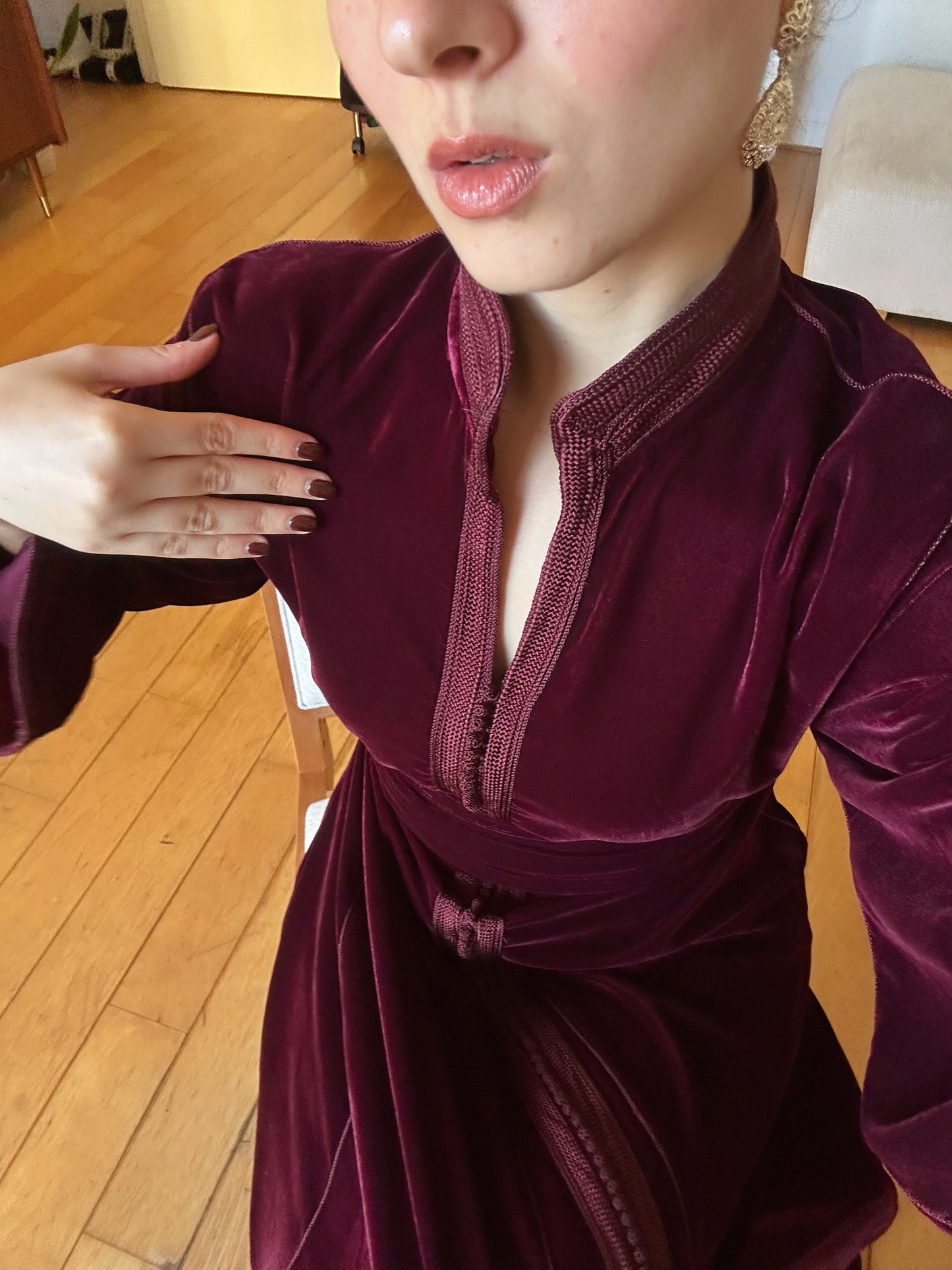 Royal Plum Velvet Caftan