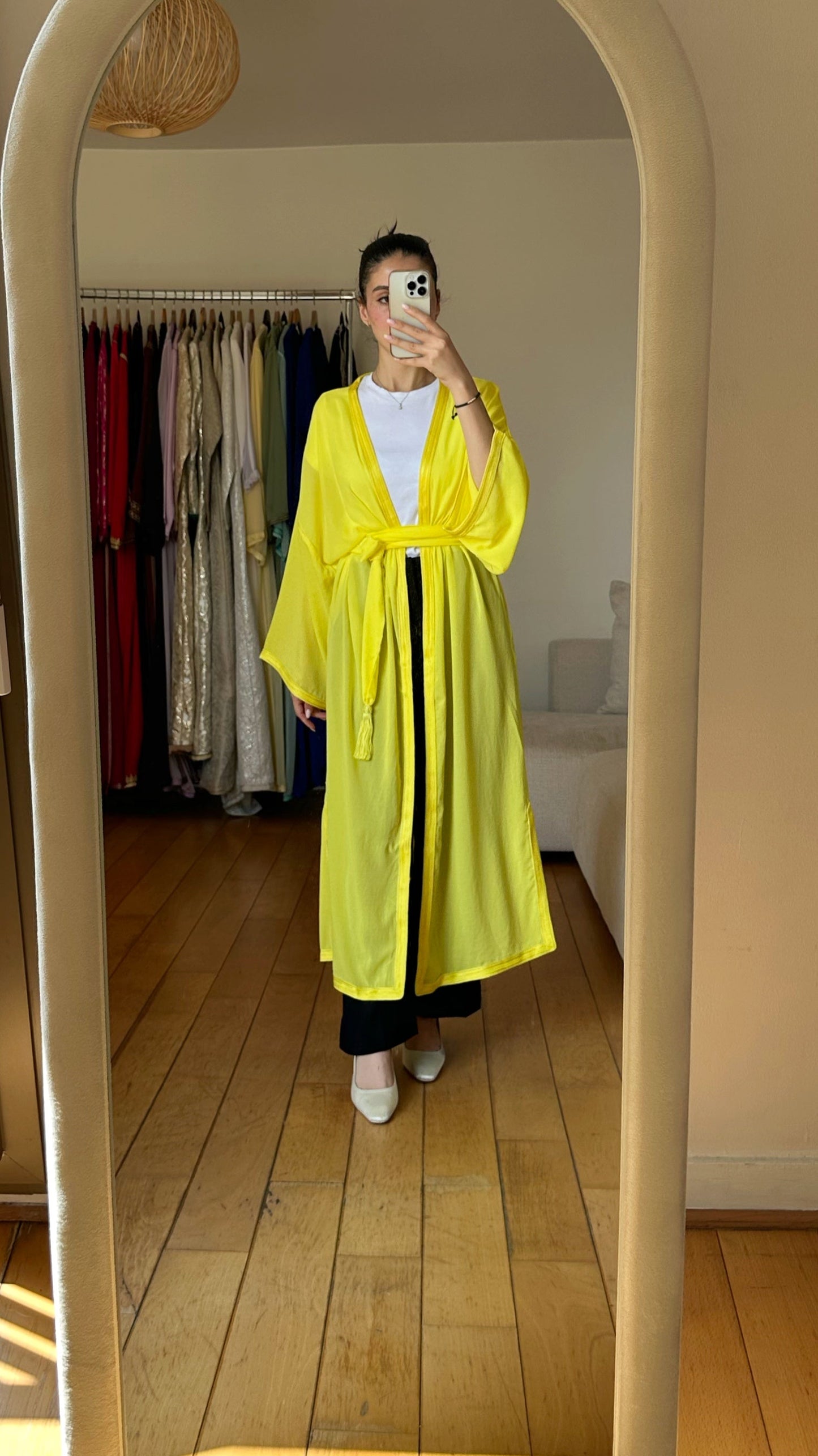 "Rising Sun" Chiffon Kimono