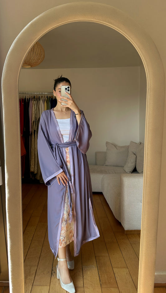 Kimono en Mousseline "Mauve"