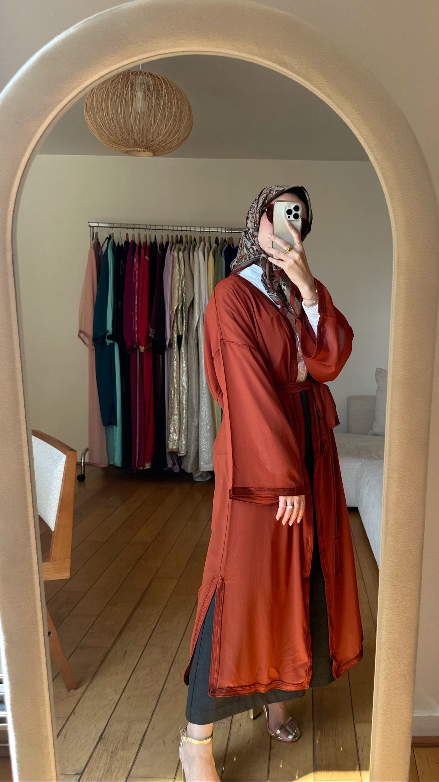 Kimono "Marron terre cuite"