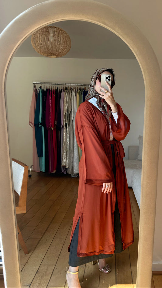 "Terracotta Brown" Kimono