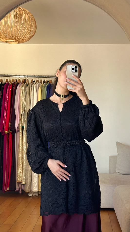 Black Traditional "Oriental Dream" Top