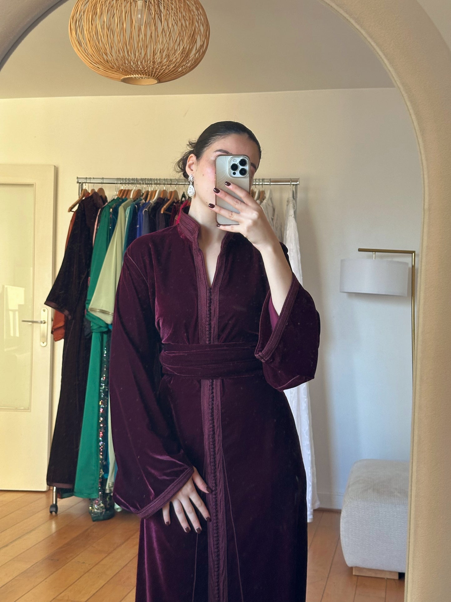 Royal Plum Velvet Caftan