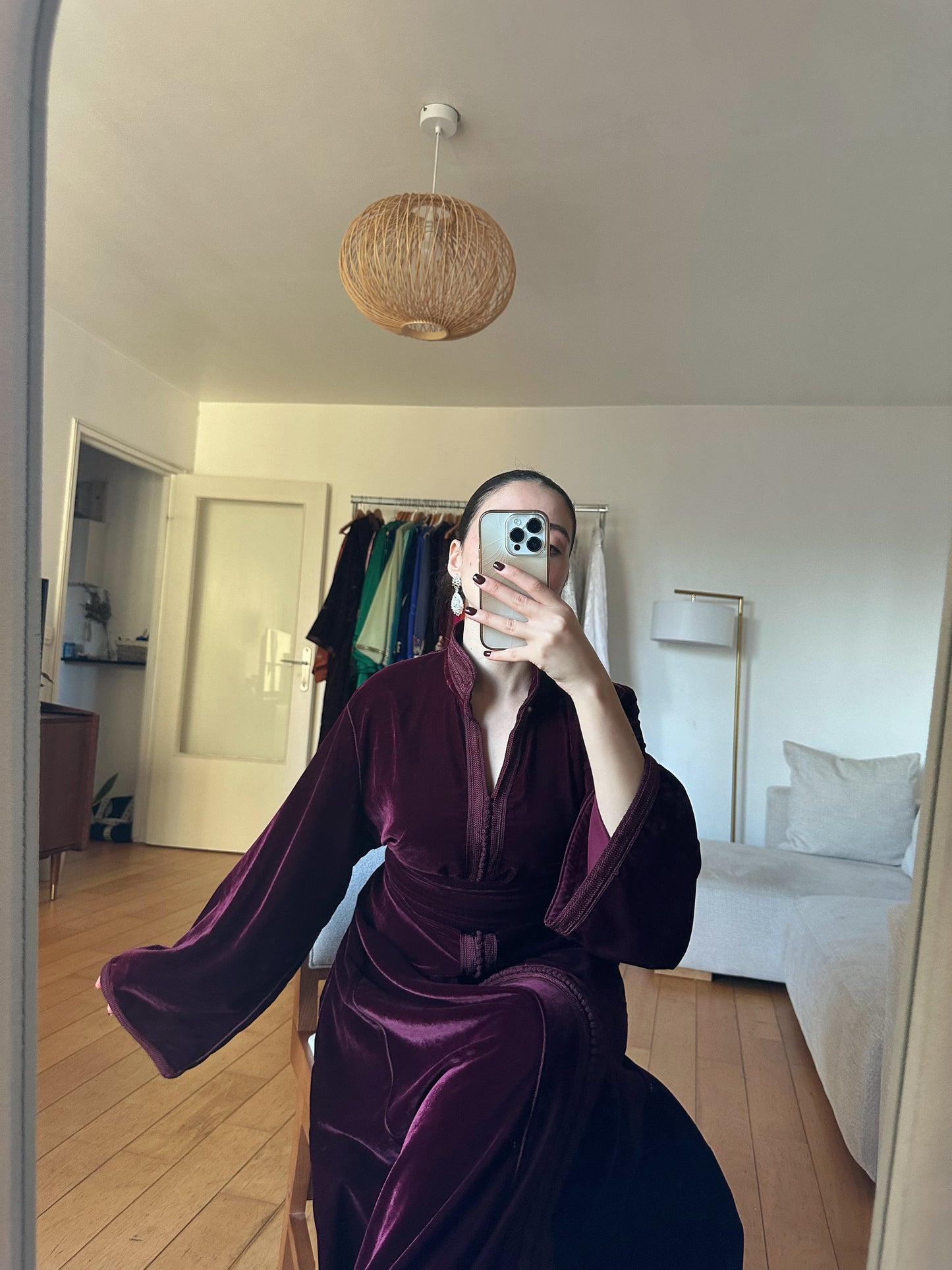 Royal Plum Velvet Caftan