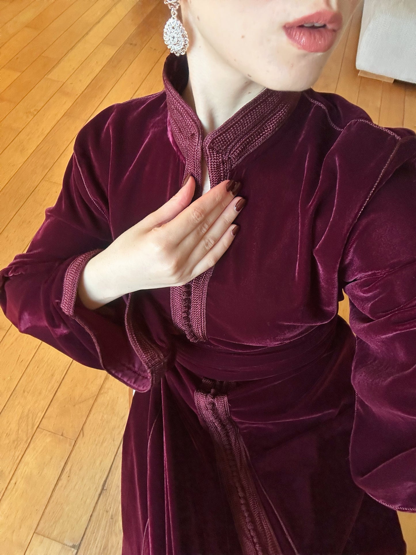 Royal Plum Velvet Caftan